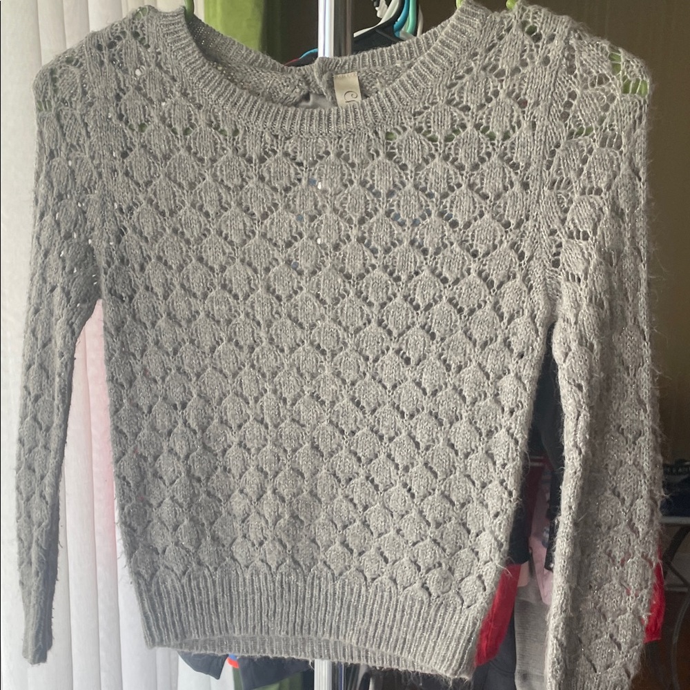 Cherokee Gray Knit Kids Sweater